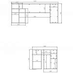 ЭСКИЗ Стол компьютерный Кассандра 3 BMS (1800х750х700)