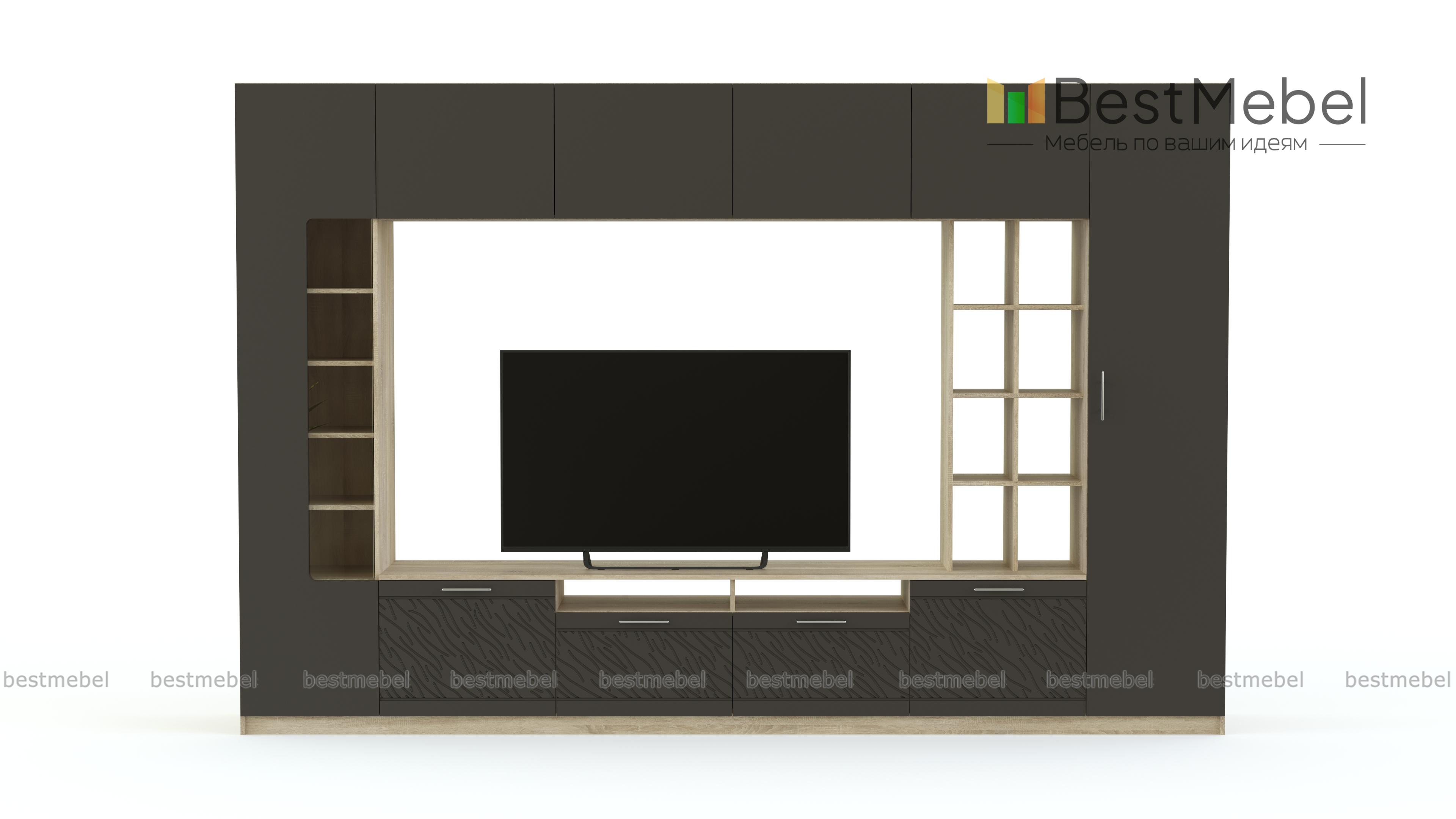 Стенка-горка Вельвет 4 Глянец BMS - Фото