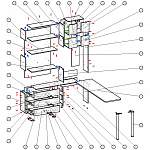 Схема сборки Компьютерный стол Лорел 5 BMS