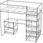 Схема сборки Кровать-чердак Смостад Smastad 2