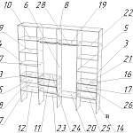 Схема сборки Стеллаж для одежды Мирта 68 BMS