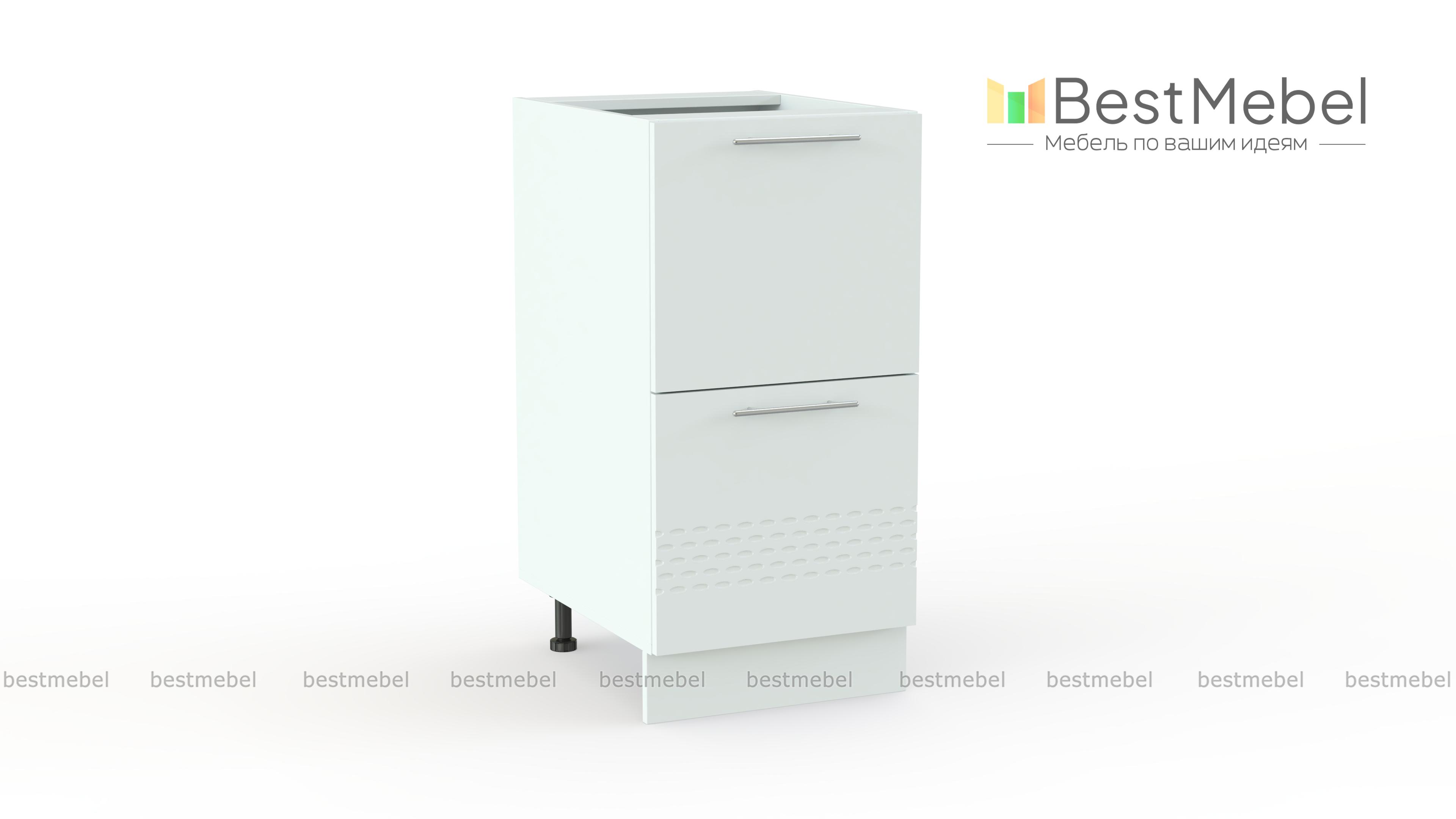 Шкаф нижний 400 2 больших ящика Капля BMS - Фото