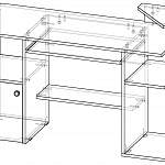 Схема сборки Компьютерный стол КС Григорий 2 BMS