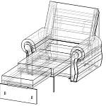 Кресло-кровать Монарх BMS(Высоковыкатной)