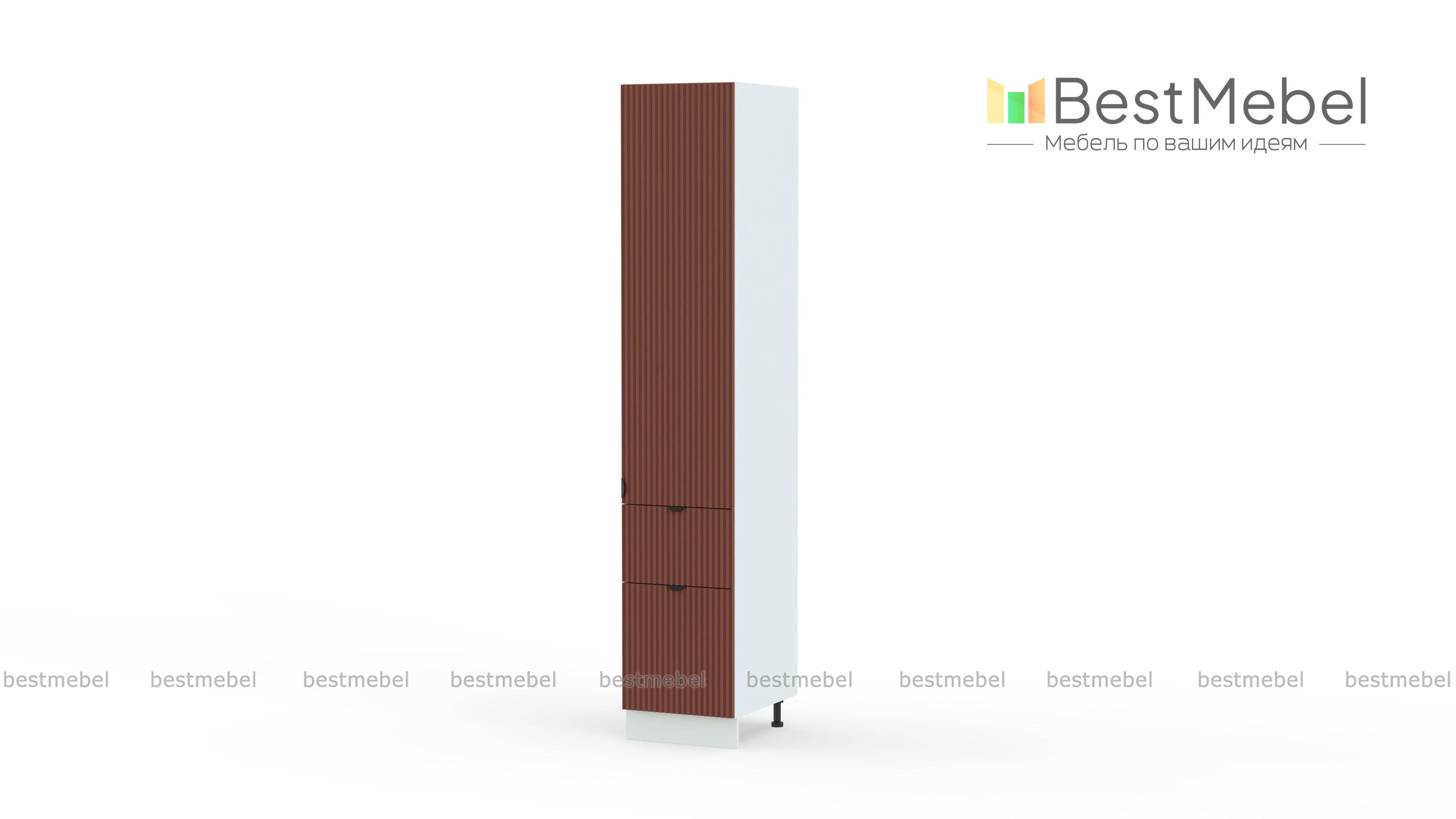 Шкаф пенал с дверцей и 2-мя ящиками Альберт BMS - Фото