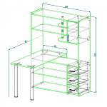 Схема сборки Угловой компьютерный стол Дональд-23 BMS