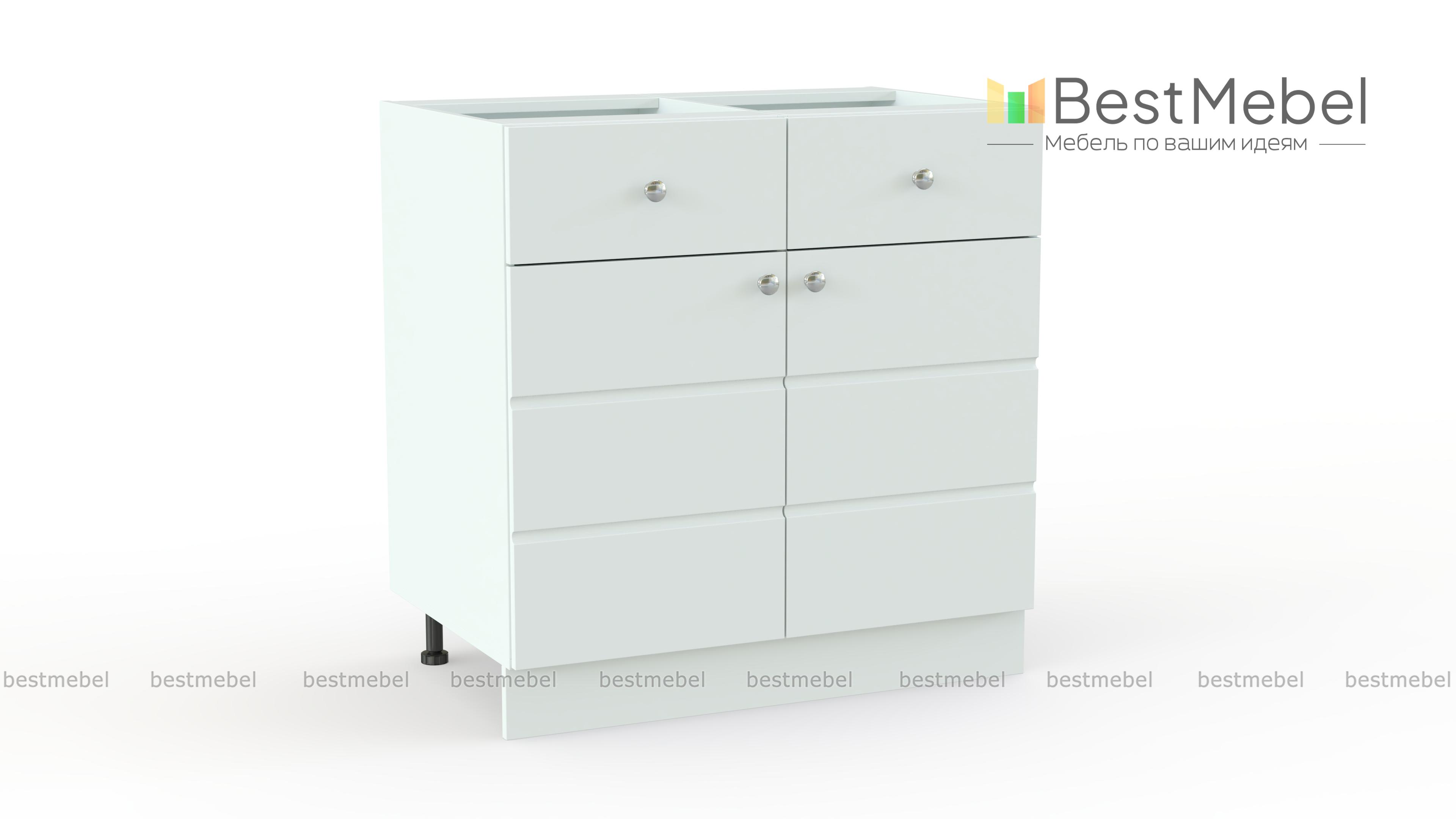 Тумба напольная Квадро 2 ящика BMS - Фото