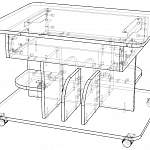Чертеж Журнальный столик Харри 5 BMS