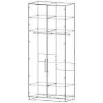 Шкаф распашной Остин Лайт 1 BMS(Платье - Платье (2 полки) (2))