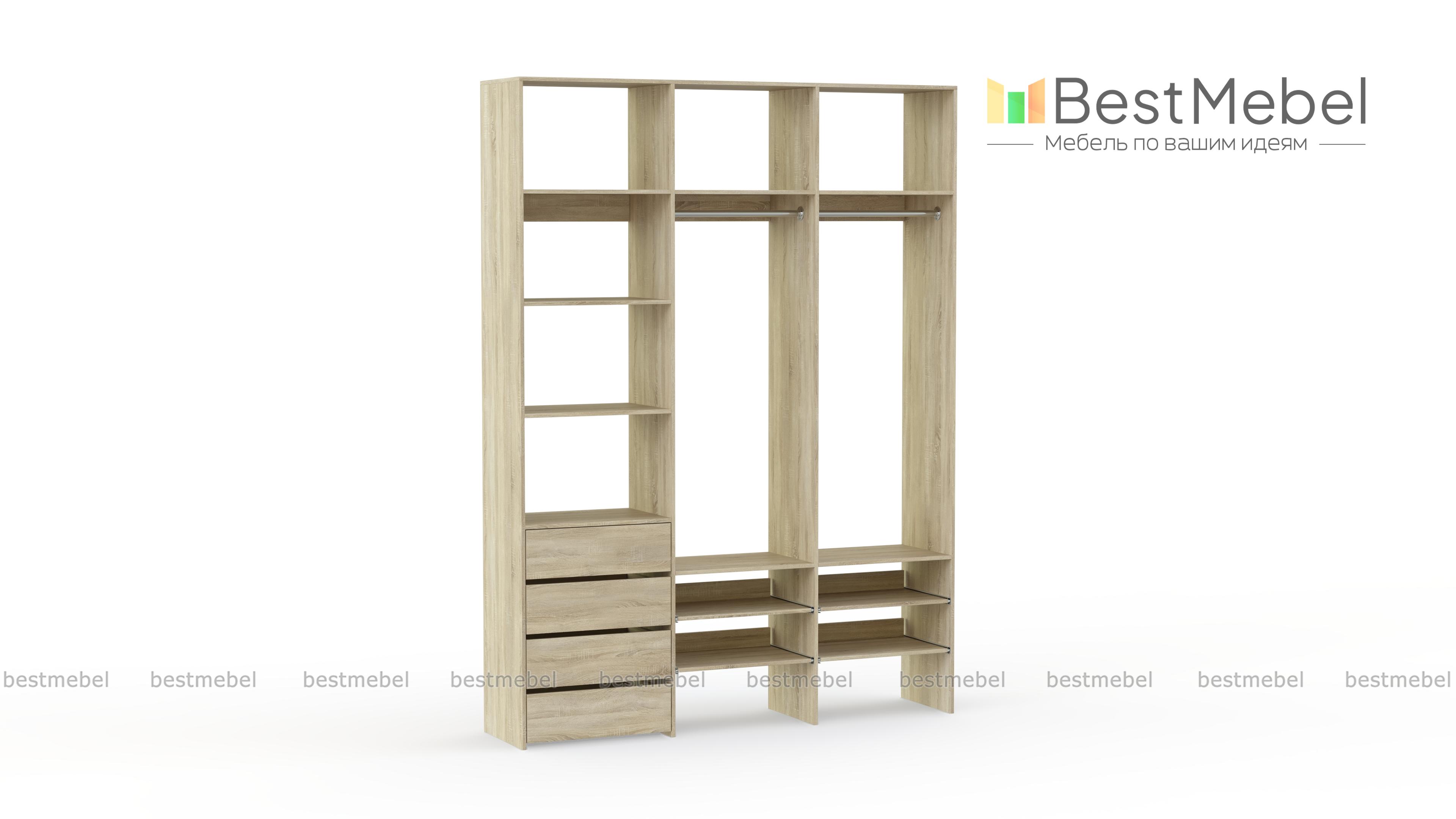 Стеллаж для одежды Мирта 99 BMS - Фото