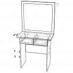 Чертеж Туалетный столик Дарина 8 BMS