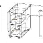 Чертеж Стол-тумба Гранд BMS