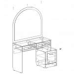 Чертеж Туалетный столик БС-12 BMS