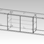 Чертеж Тумба под ТВ подвесная Лори №18 BMS