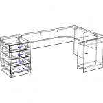 Чертеж Стол офисный угловой Эми 4 BMS